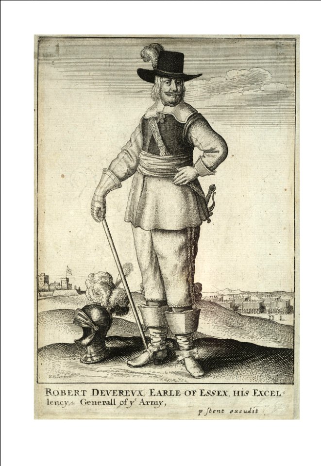 Wenceslas Hollar - Earl of Essex on foot (State 2)
