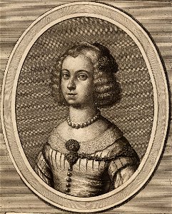 Wenceslas Hollar - Anna Maria, Queen of Spain cropped