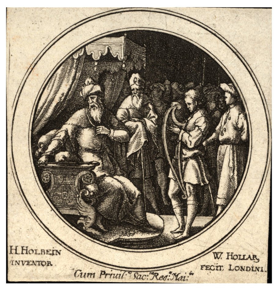 Wenceslas Hollar - David before Saul (State 1)