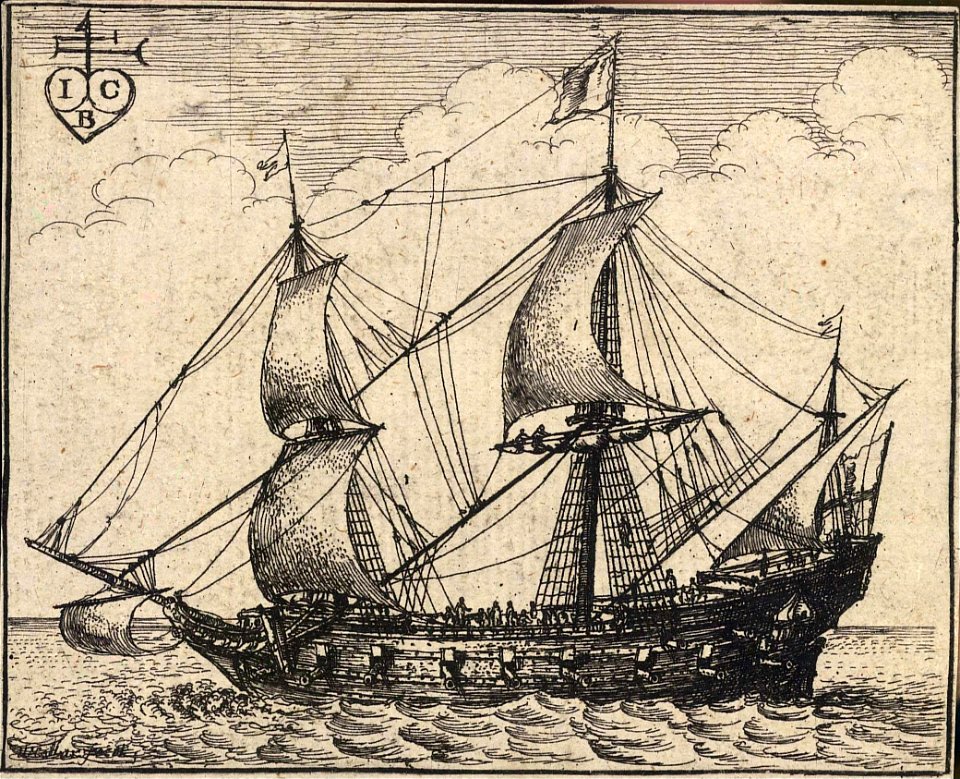 Wenceslas Hollar - An English warship