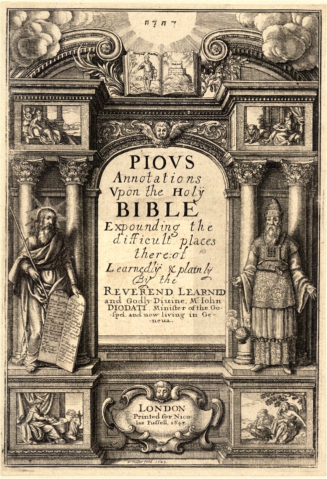 Wenceslas Hollar - Diodati. Pious annotations (State 1)
