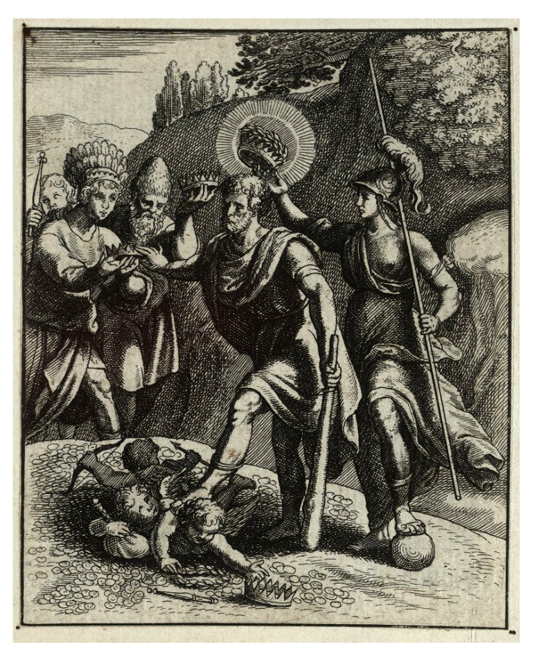 Wenceslas Hollar - Despising wealth (State 2)