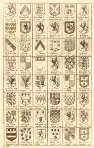Wenceslas Hollar - Arms of knights of the Garter 3. Free illustration for personal and commercial use.