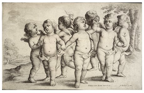 Wenceslas Hollar - Dance of cherubs in the country (State 1)
