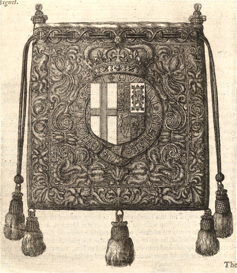 Wenceslas Hollar - Bag of the seal of the Garter (State 2)