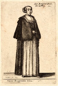 Wenceslas Hollar - Ciuis Pragensis filia (State 2)