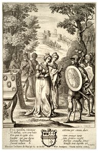 Wenceslas Hollar - Aeneas meets Andromache (State 2) 2. Free illustration for personal and commercial use.