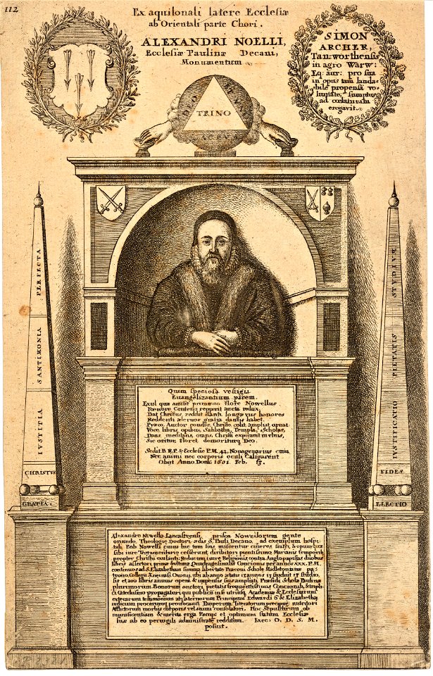 Wenceslas Hollar - Alexander Nowell (monument) (State 3)