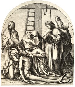Wenceslas Hollar - Descent from the cross, after Holbein 2