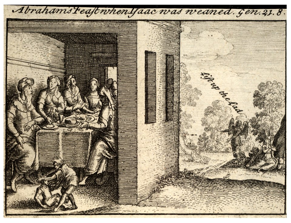 Wenceslas Hollar - Abraham's feast (State 2)