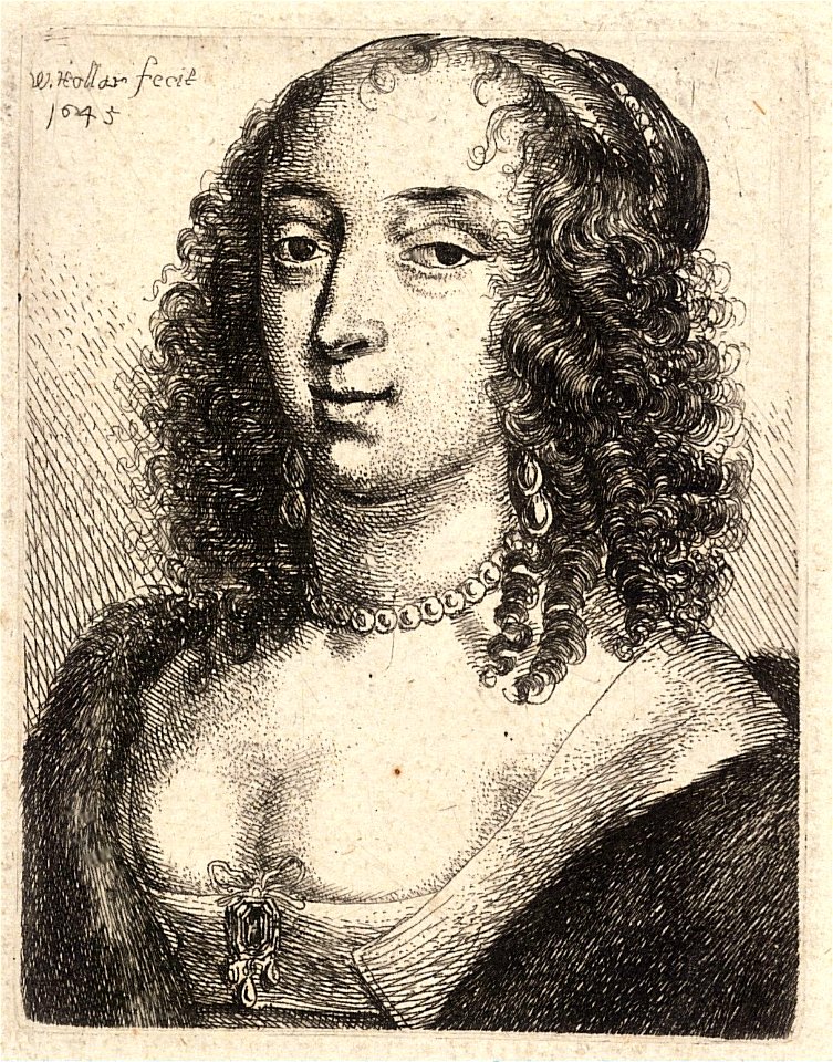Wenceslas Hollar - Duchess of Lennox (State 1)