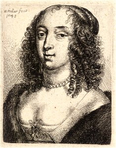Wenceslas Hollar - Duchess of Lennox (State 1)
