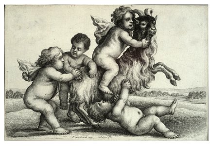 Wenceslas Hollar - Four small boys and a goat