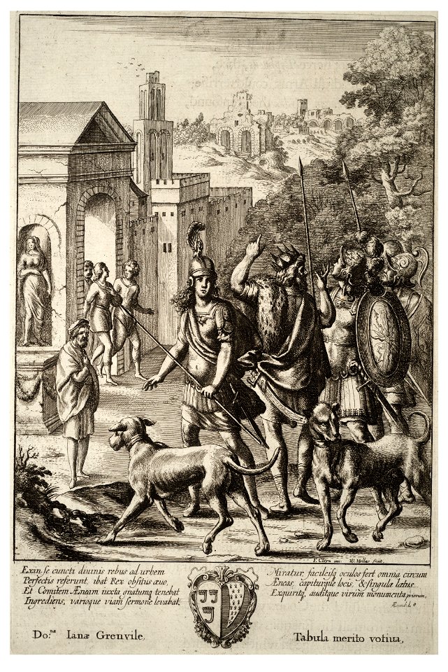 Wenceslas Hollar - Evander and Aeneas at Palentium (State 2)
