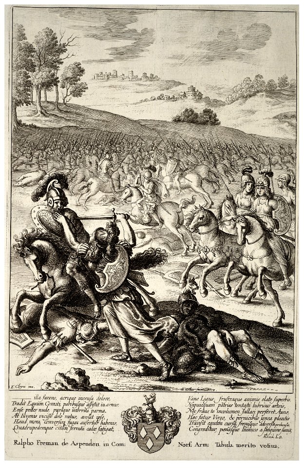 Wenceslas Hollar - Camilla slaying Aunus (State 2)