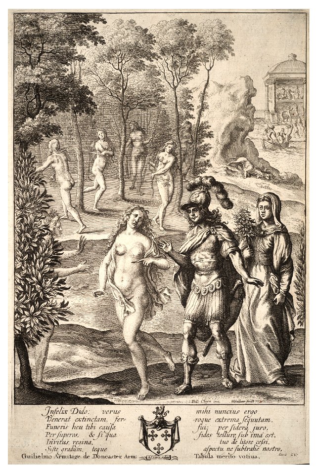 Wenceslas Hollar - Aeneas and Dido in the underworld (State 2)