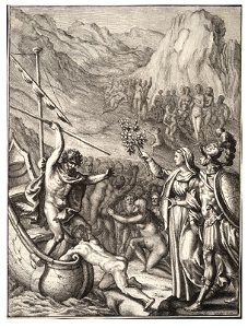 Wenceslas Hollar - Aeneas and Charon. Free illustration for personal and commercial use.