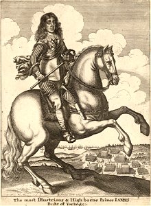 Wenceslas Hollar - Earl of Northuberland, Cromwell, and the Duke of York (State 4)