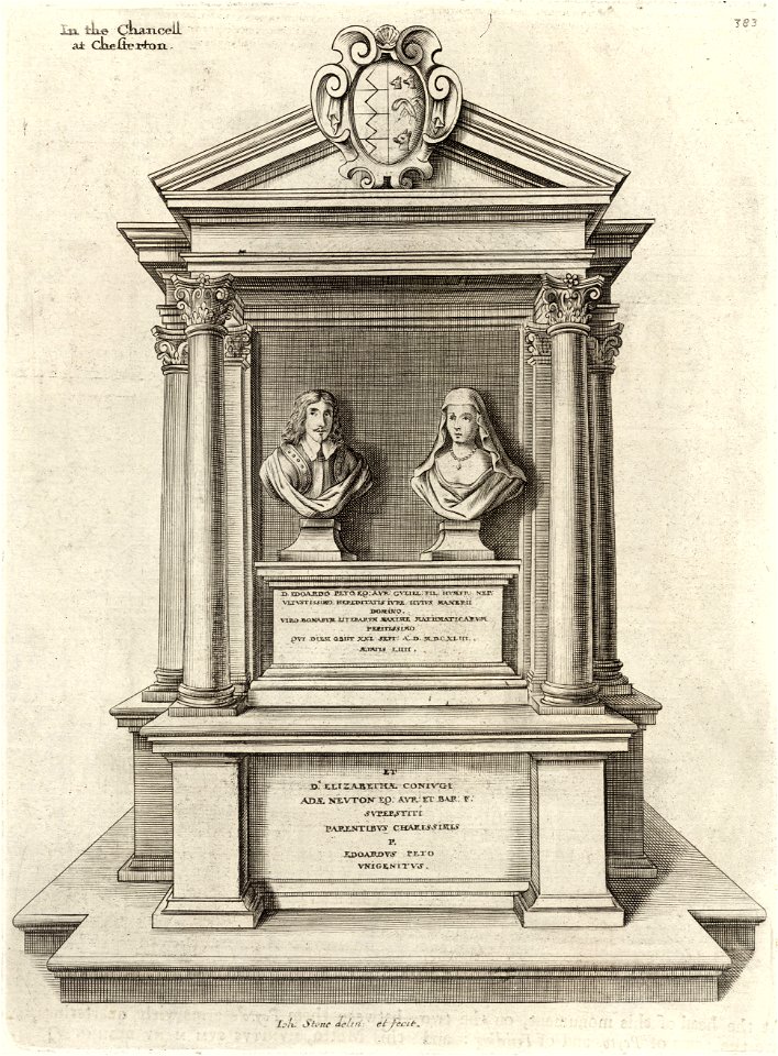 Wenceslas Hollar - Humphrey Peto (monument) (State 2)