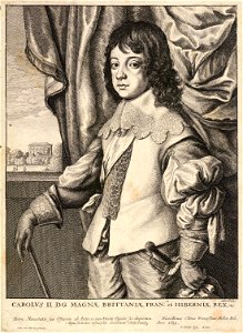 Wenceslas Hollar - Charles II (State 3). Free illustration for personal and commercial use.