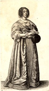 Wenceslas Hollar - Lady with feather fan (State 1)
