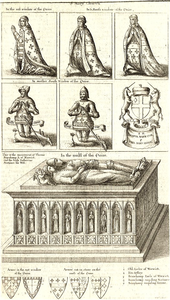 Wenceslas Hollar - Beauchamp, Earls of Warwick (monument)