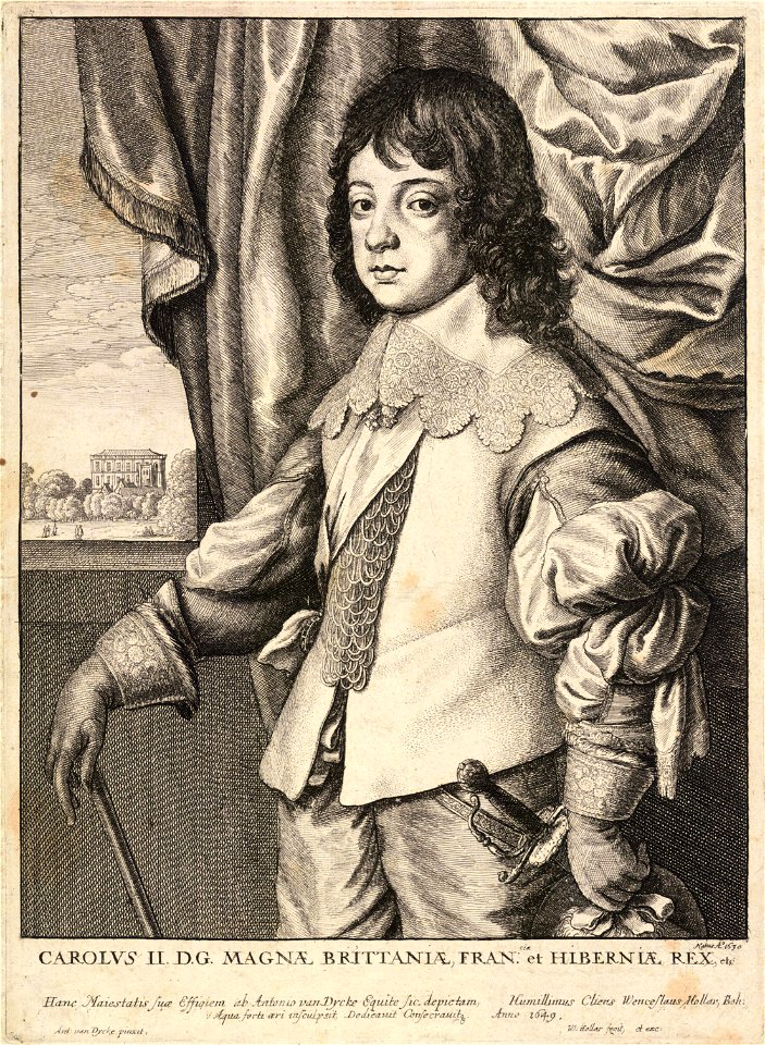 Wenceslas Hollar - Charles II (State 2)