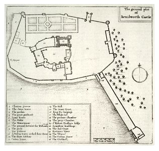 Wenceslas Hollar - Kenilworth Castle. Plan