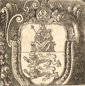 Wenceslas Hollar - Arms of the bishopric of Lincoln (State 2) cropped