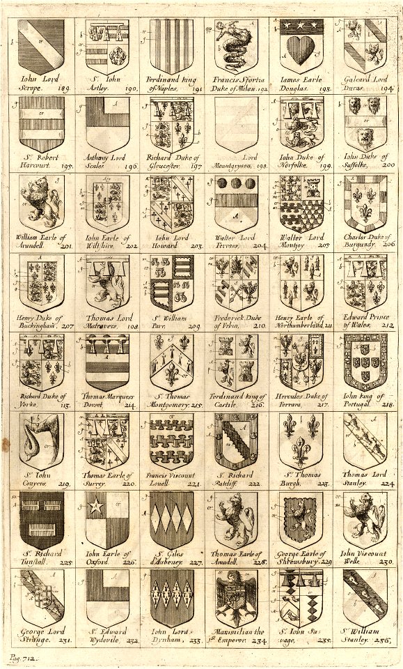 Wenceslas Hollar - Arms of knights of the Garter 5