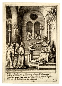 Wenceslas Hollar - Jesus again before Caiaphas 2