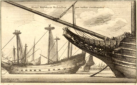 Wenceslas Hollar - Dutch West Indiaman (State 2)