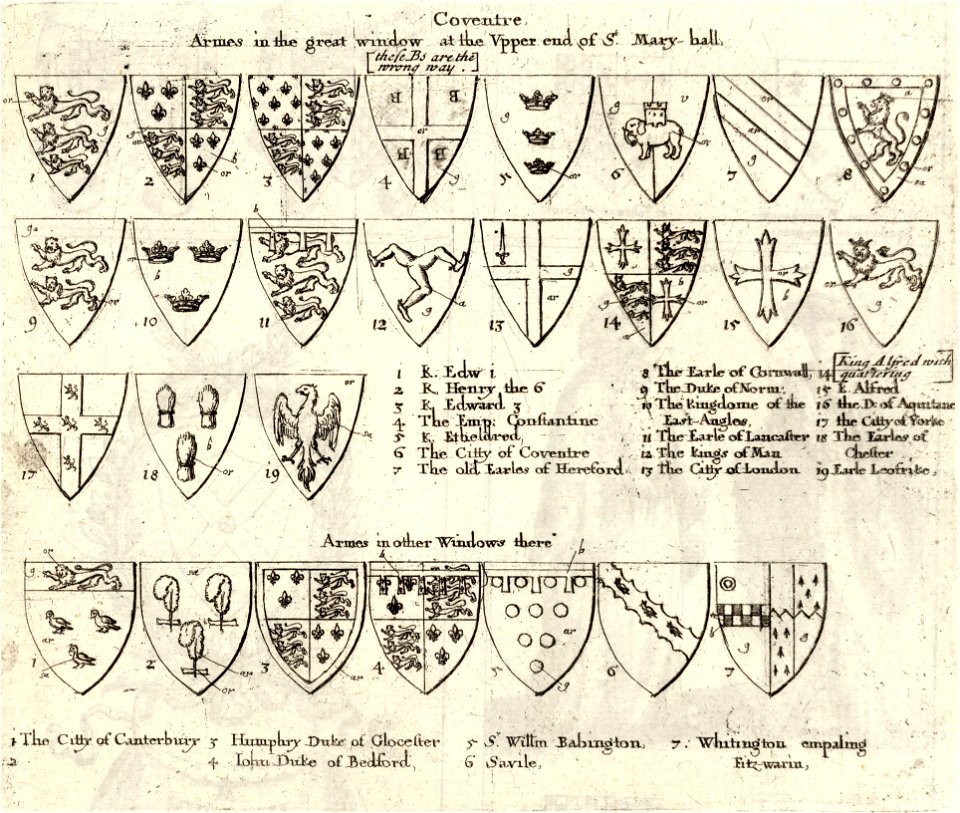 Wenceslas Hollar - Coventry (stained glass) (State 2)