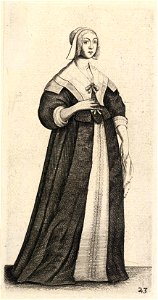 Wenceslas Hollar - Lady with a handkerchief (State 3)