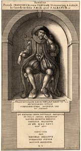 Wenceslas Hollar - Bacon (monument) (State 3)