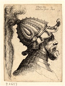 Wenceslas Hollar - Helmet with wavy brim