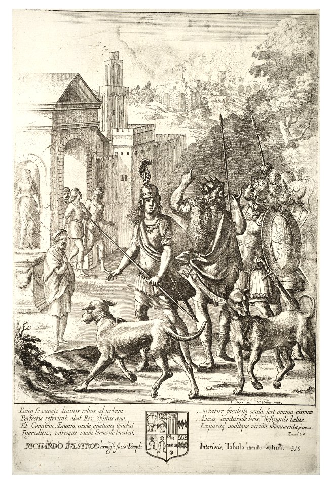 Wenceslas Hollar - Evander and Aeneas at Palentium (State 4)