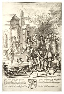 Wenceslas Hollar - Evander and Aeneas at Palentium (State 4). Free illustration for personal and commercial use.