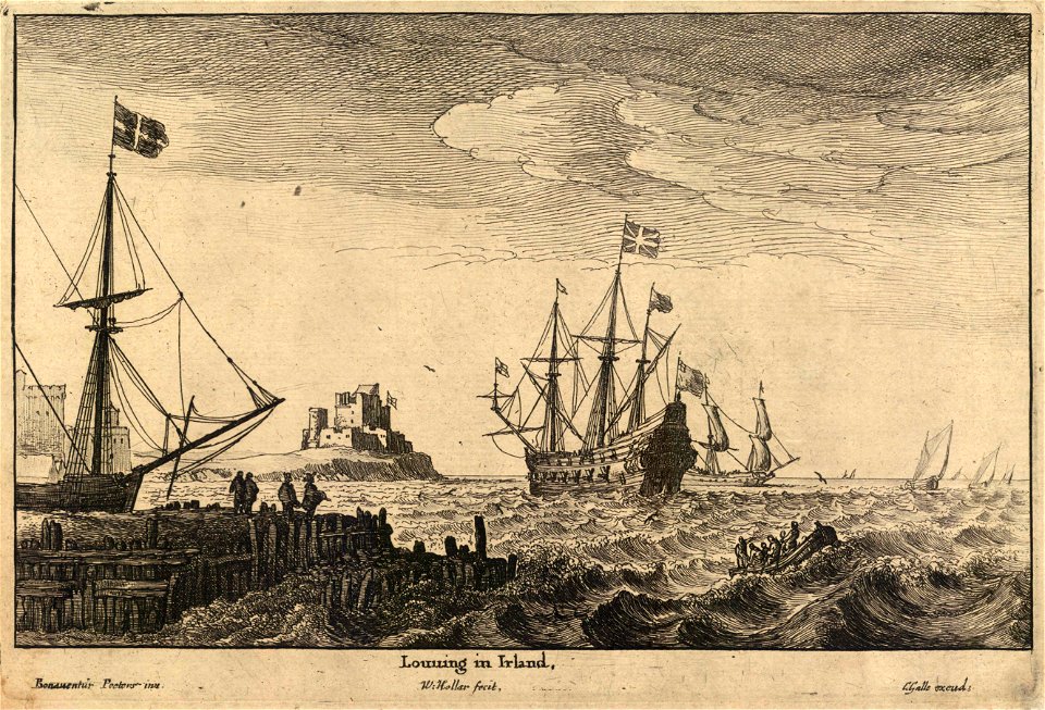 Wenceslas Hollar - Louving in Ireland (State 2)