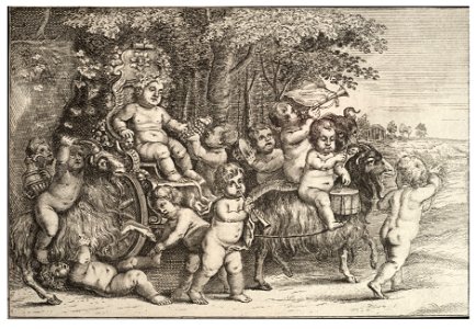 Wenceslas Hollar - Eleven boys and three goats