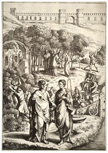 Wenceslas Hollar - Exiled from the capital (State 2). Free illustration for personal and commercial use.