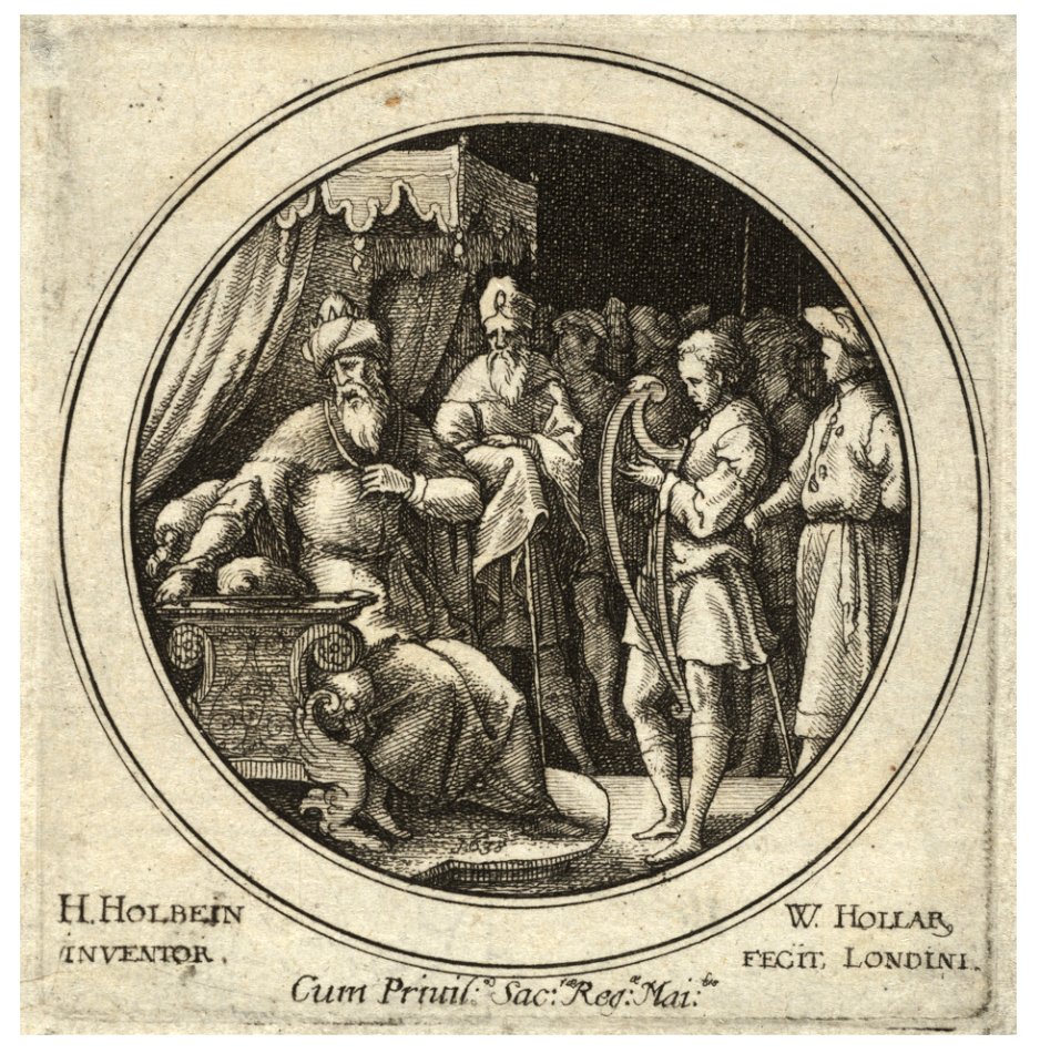 Wenceslas Hollar - David before Saul (State 2)