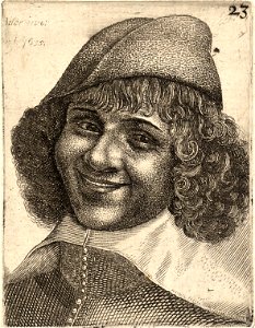 Wenceslas Hollar - Head of laughing man, after Bijlert (State 2)