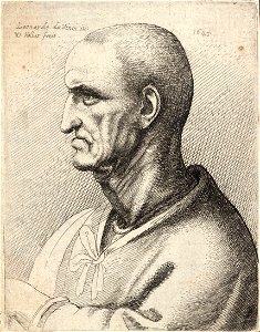 Wenceslas Hollar - Man with short hair and gown tied at neck (State 1)