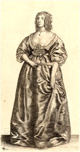 Wenceslas Hollar - Lady with fan (State 1)