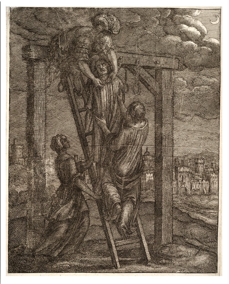 Wenceslas Hollar - Hanging the corpse (State 1)