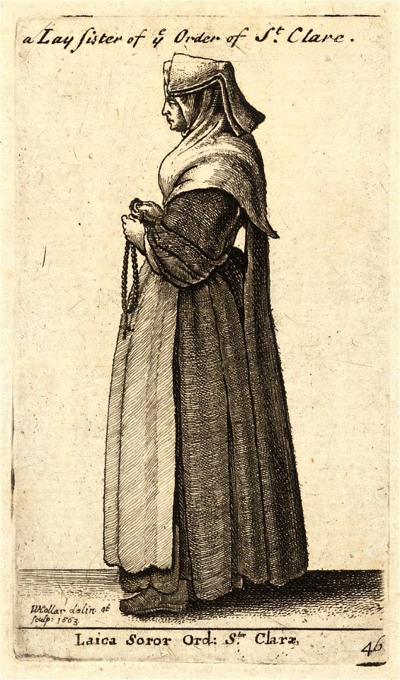Wenceslas Hollar - Laica Soror Ord- Stae. Clarae (State 2)