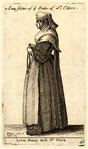 Wenceslas Hollar - Laica Soror Ord- Stae. Clarae (State 2)