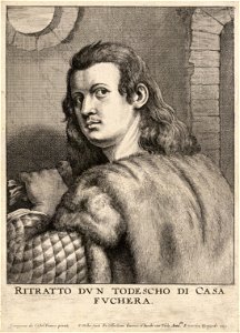 Wenceslas Hollar - Buffalmacco or 'Todescho di Casa Fuchera' (State 3)
