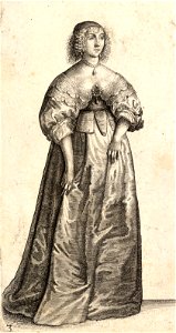 Wenceslas Hollar - Lady with large jewel (State 2)